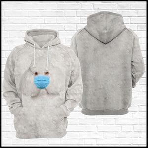 Strong Poodle 3D All Over Print Hoodie, Zip-up Hoodie