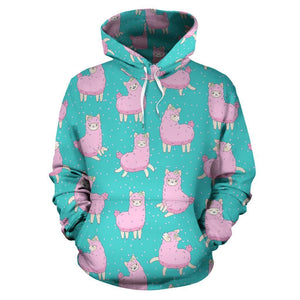 Alpaca Pattern 3D All Over Print Hoodie, Zip-up Hoodie