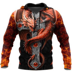 Dragon 3D All Over Print Hoodie, Zip-up Hoodie