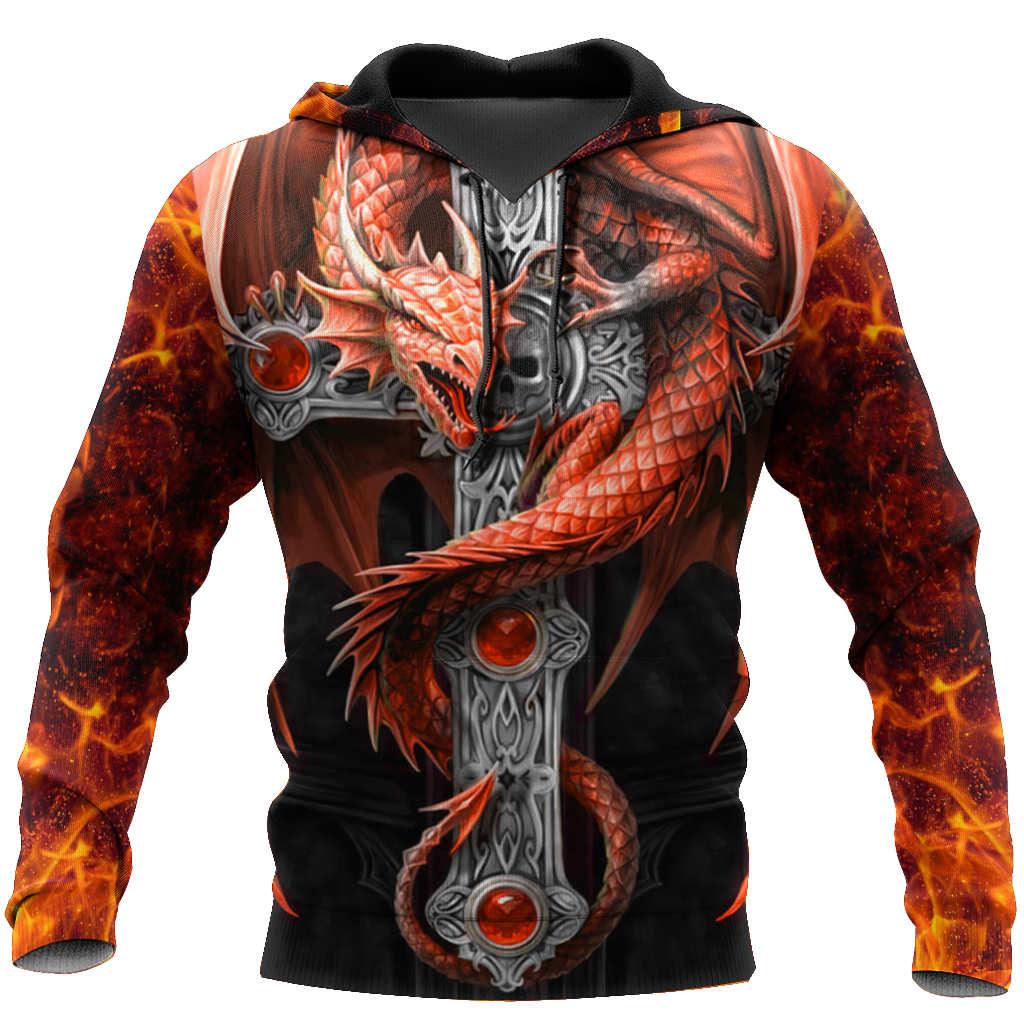 Dragon 3D All Over Print Hoodie, Zip-up Hoodie