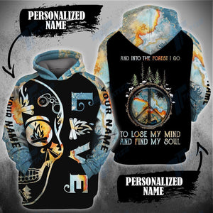 Personalized Custom Name Love Camping Skull Into The Forest To Find My Soul 3D All Over Print Hoodie, Zip-up Hoodie